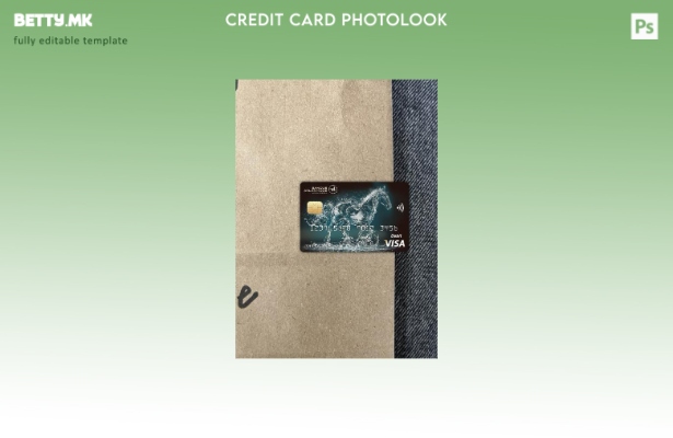 модерен стил Буркина Фасо Атлантик банка виза картичка photolook пред шаблон